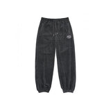 アクメドラビ(acme' de la vi)  SCRIPT LOGO CORDUROY TRAINING PANTS CHARCHOAL