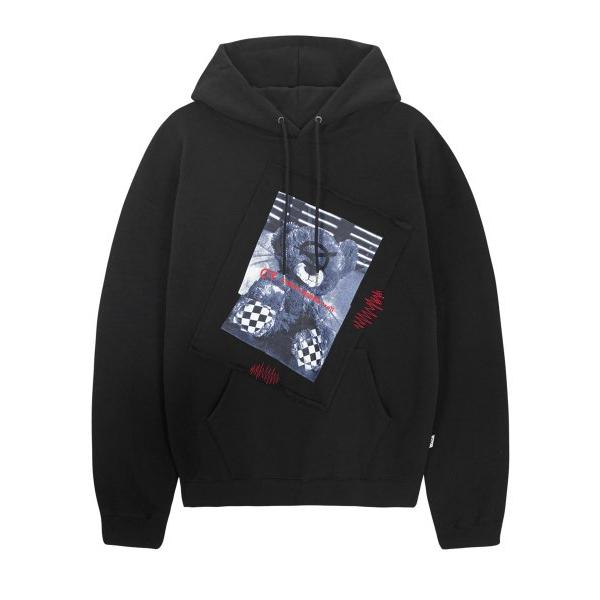 オーワイ(OY) 		WRINKLE STITCH ODOLLY HOODIE-BLACK