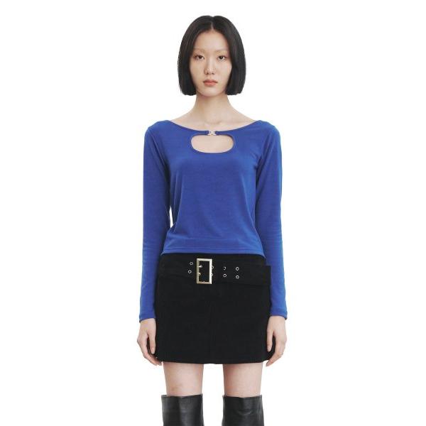 curetty (キュリティー)   C HOLE DETAIL T-SHIRT_BLUE