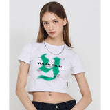 Odd Studio (オッドスタジオ)  Y logo crop t-shirt - white