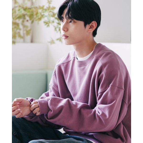 JEMUT (ジェモッ)  Edge Overfit Sweatshirts Palepurple KJMT2437
