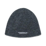 NOMANUAL(ノーマニュアル) NM HAIRY BEANIE - CHARCOAL