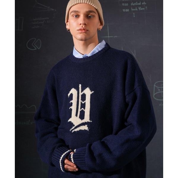 ティーダブリューエヌ(TWN)  Initial Knit Navy STKN3462