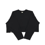 A NOTHING (エーナッシング) VINTAGE P. DYEING CUT-OUT CROP-TEE (Black)