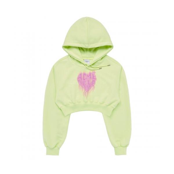 アクメドラビ(acme' de la vi)  SPRAY HEART LOGO CROP HOODIE LIME