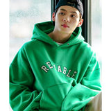JEMUT (ジェモッ)  Fully Overfit Napping Hood Green OYHD2439