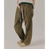 ROMANTIC CROWN(ロマンティック クラウン)      WIDE COTTON PANTS_KHAKI