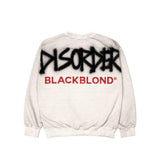 ブラックブロンド(BLACKBLOND)  BBD Disorder Patch Sprayed Custom Pigment Crewneck Sweatshirt (Ivory)