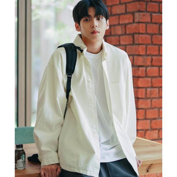 JEMUT (ジェモッ)  Node Overfit Cotton Shirts Ivory SOLS2410