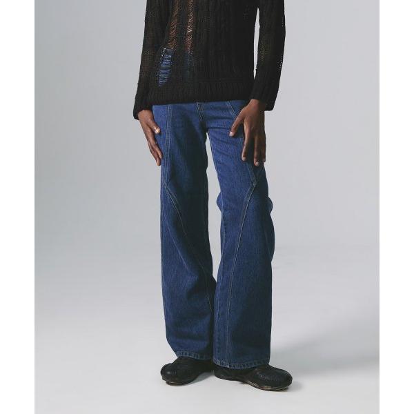 nache(ナチェ) SEAM LINE WASHING JEANS (UNISEX / DARK BLUE