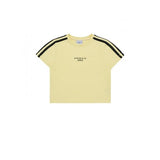 アクメドラビ(acme' de la vi) BASIC LOGO EMBOSS PRINTING TRACK CROP T-SHIRT LIGHT YELLOW