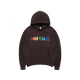 アクメドラビ(acme' de la vi)  RAINBOW SPRAY LOGO HOODIE BROWN