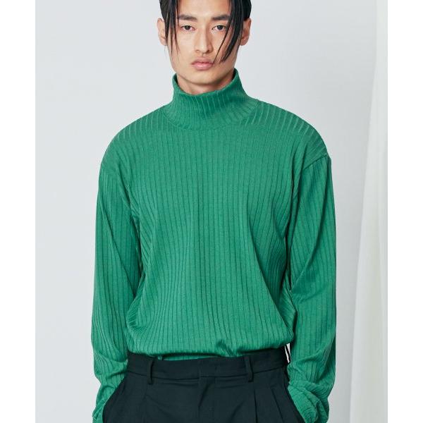 SSY(エスエスワイ) harris silky turtle neck long sleeve green