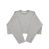 A NOTHING (エーナッシング) VINTAGE P. DYEING CUT-OUT CROP-TEE (Gray)