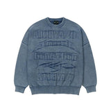 アジョバイアジョ(AJOBYAJO) [PBA] Five AJO Logos Washed Sweater [NAVY]