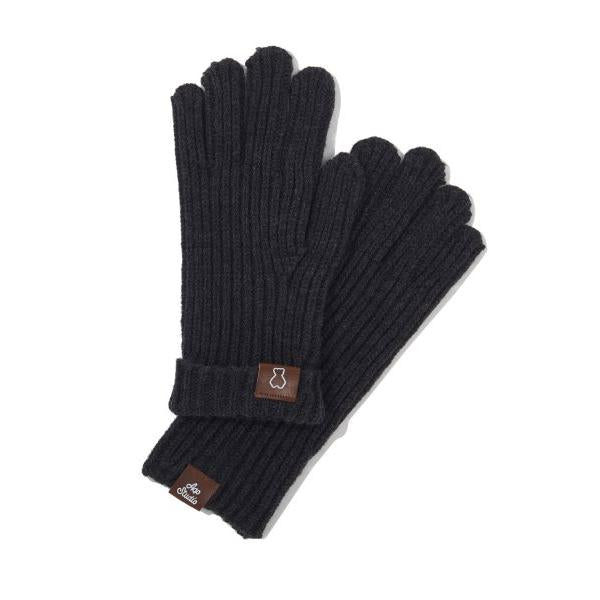 AQO_studiospace(アコスタジオスペース)       BEAR KNIT GLOVES GREY