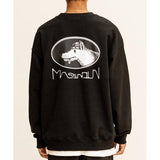 マスノウン(MASSNOUN)     PAVLOV OVERSIZED SWEAT SHIRTS MFTCR005-BK