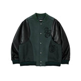 アジョバイアジョ(AJOBYAJO) Wool Mixed Varsity Stadium Jacket [GREEN]