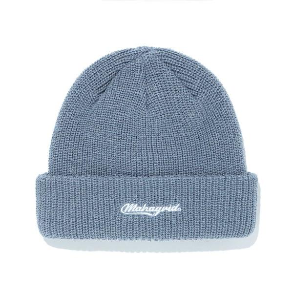 mahagrid (マハグリッド)     SCRIPT LOGO SHORT BEANIE BLUE(MG2CFMAB24A)