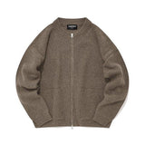 セイントペイン(SAINTPAIN)    SP WOOL 2WAY ZIPUP KNIT JACKET-BROWN