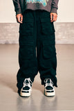 GRAFFITIONMIND(グラフィティオンマインド)          OVERSIZED MULTI POCKET CARGO PANTS (BLACK)