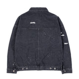 ブラックブロンド(BLACKBLOND) BBD Border Graffiti Logo Denim Jacket (Charcoal)