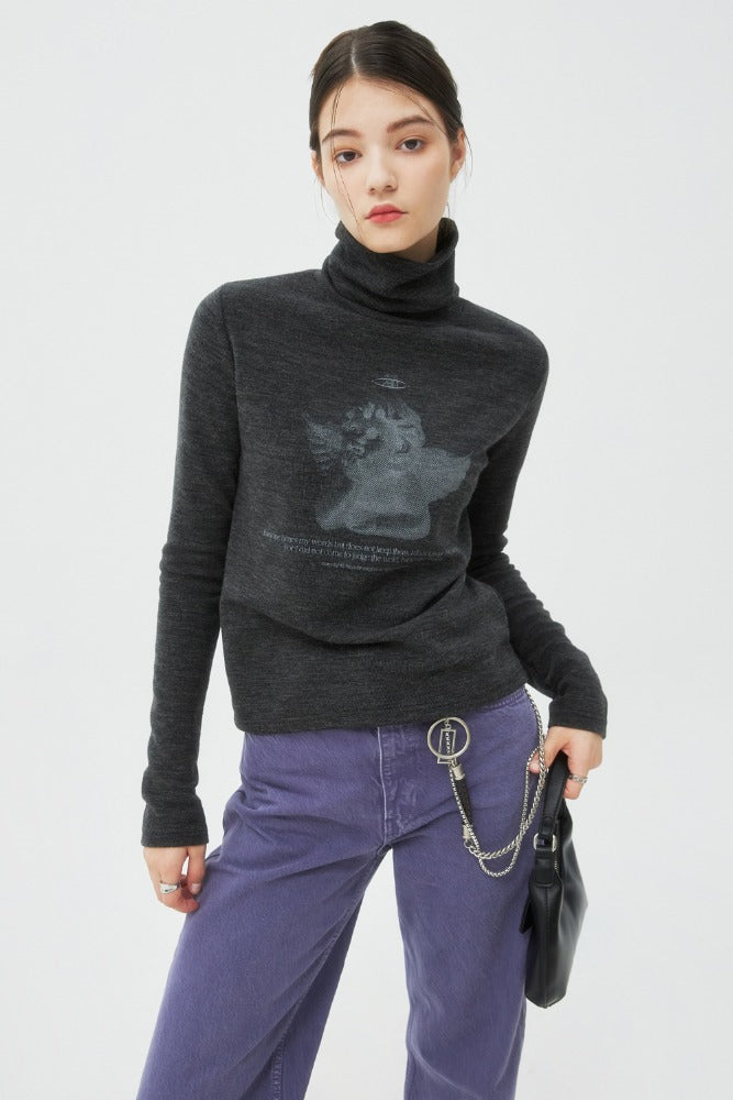 NCOVER（エンカバー）PLASTER CAST TURTLENECK KNIT-BLACK