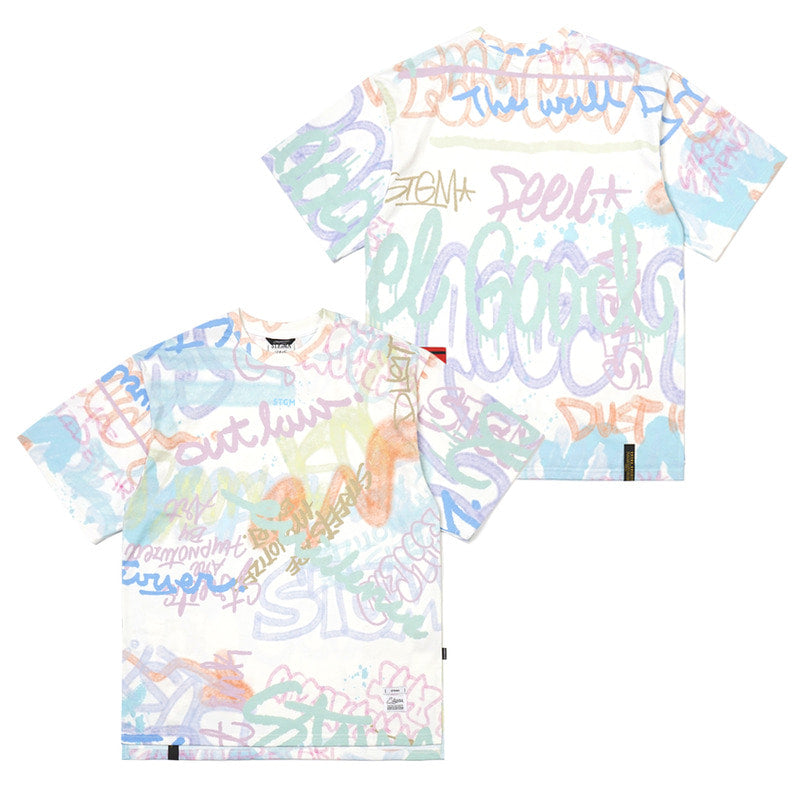 STIGMA(スティグマ) 22 PAINTING OVERSIZED T-SHIRTS WHITE MULTI