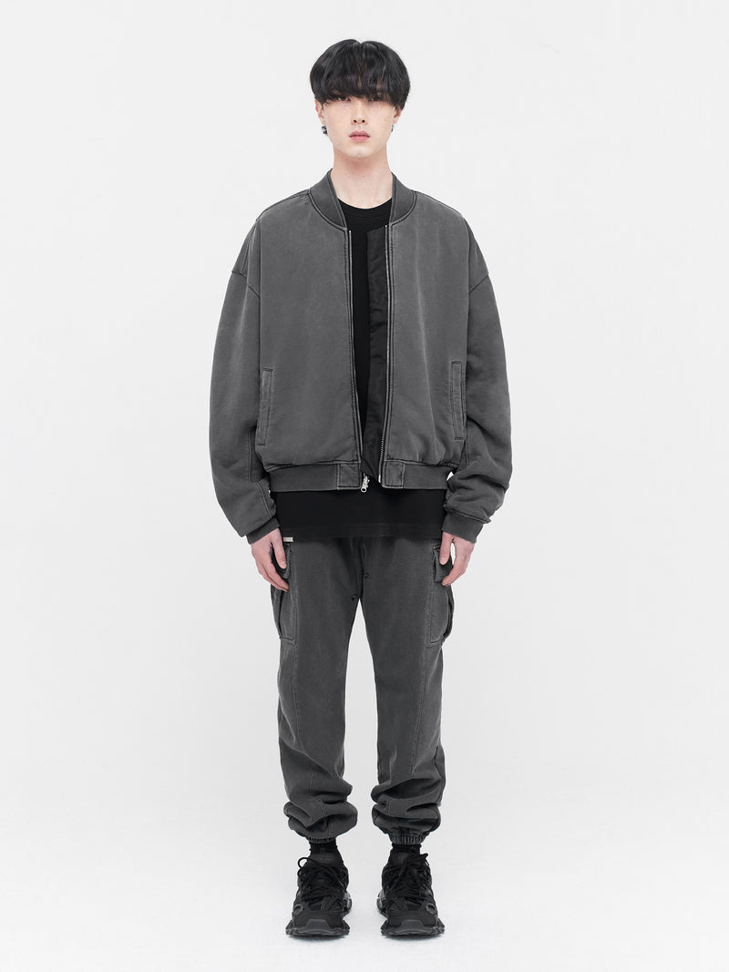 ディープリーク(DPRIQUE) REVERSIBLE BOMBER JACKET - BLACK/BLACK