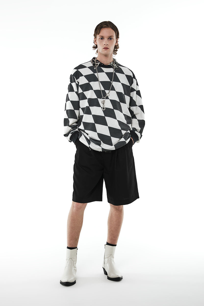 MMIC(エムエムアイシー) CHECKERBOARD WAFFLE L/SL T SHIRT IV
