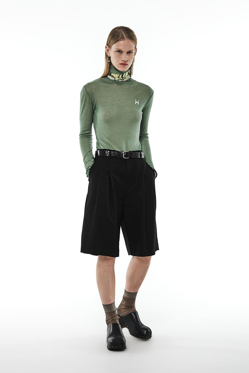 MMIC(エムエムアイシー) WOOL WIDE SHORTS BK