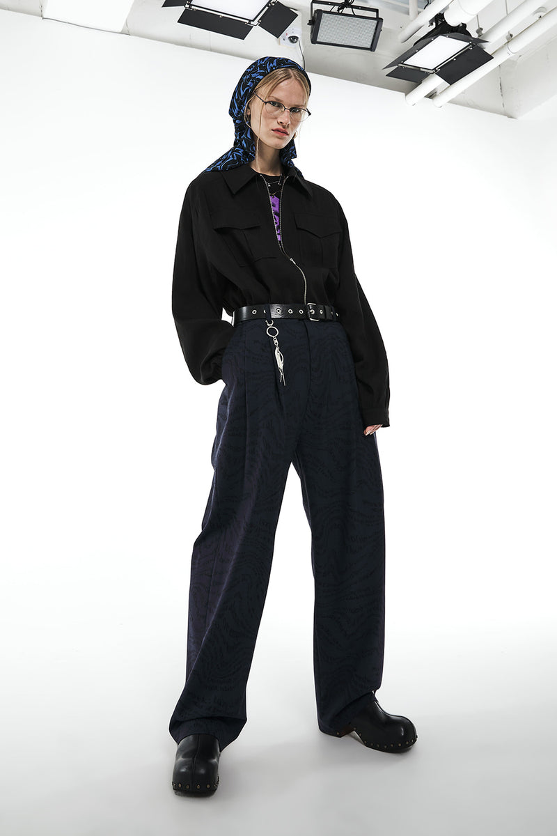 MMIC(エムエムアイシー)   TWISTED TEXT WIDE SLACKS NV