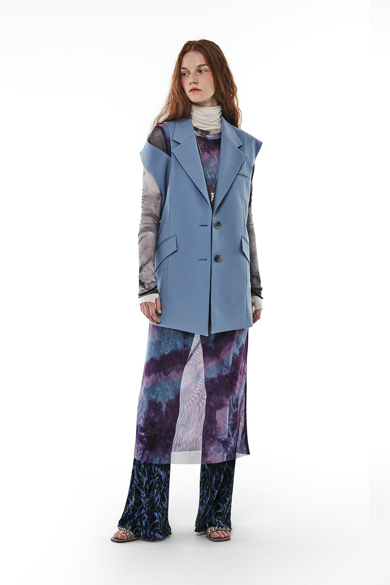 MMIC(エムエムアイシー) SHOULDER SLIT VEST SBL