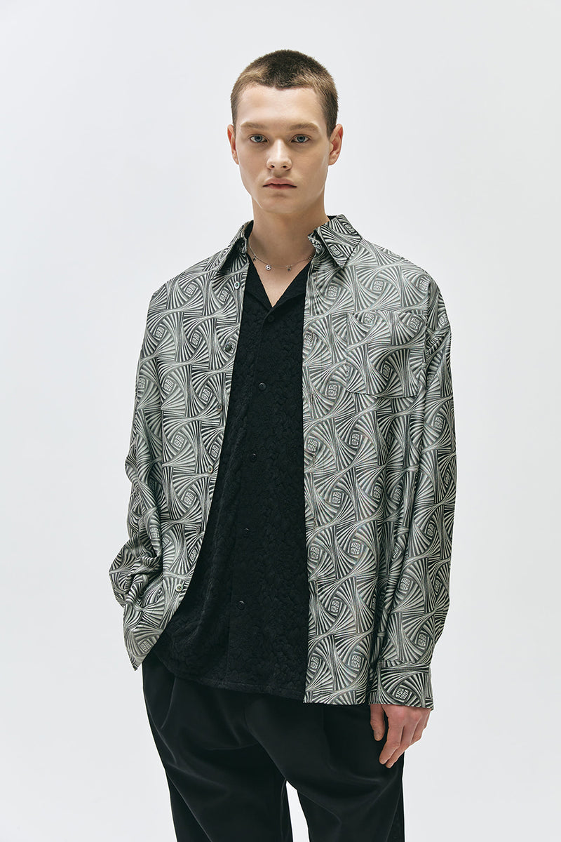 MMIC(エムエムアイシー) SPIRAL SQUARE L/SL SHIRT GY