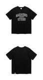 mahagrid (マハグリッド)  COLLEGE LOGO TEE [BLACK/CHARCOAL]