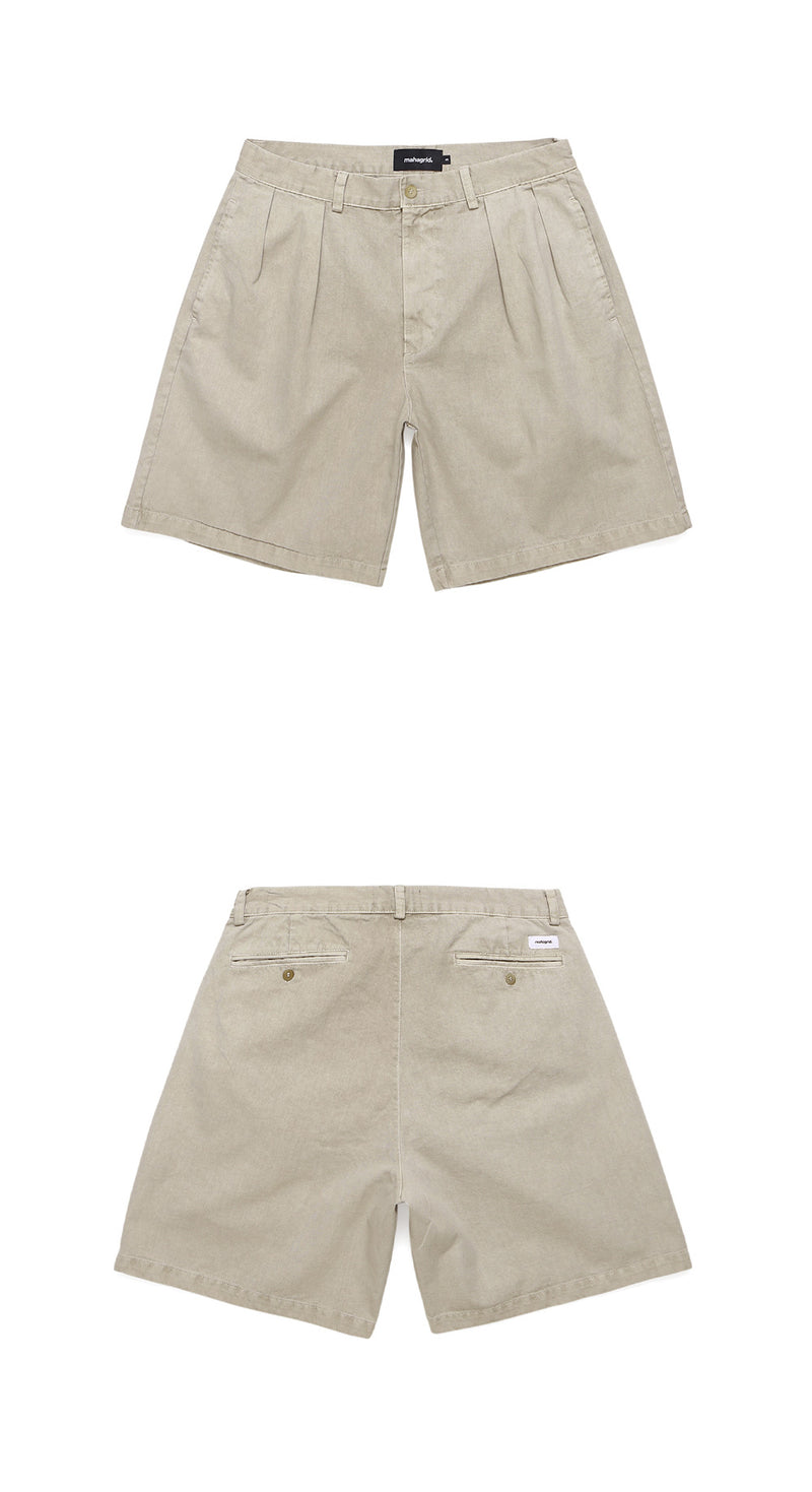 mahagrid (マハグリッド) OVERDYED CHINO SHORT [BEIGE]