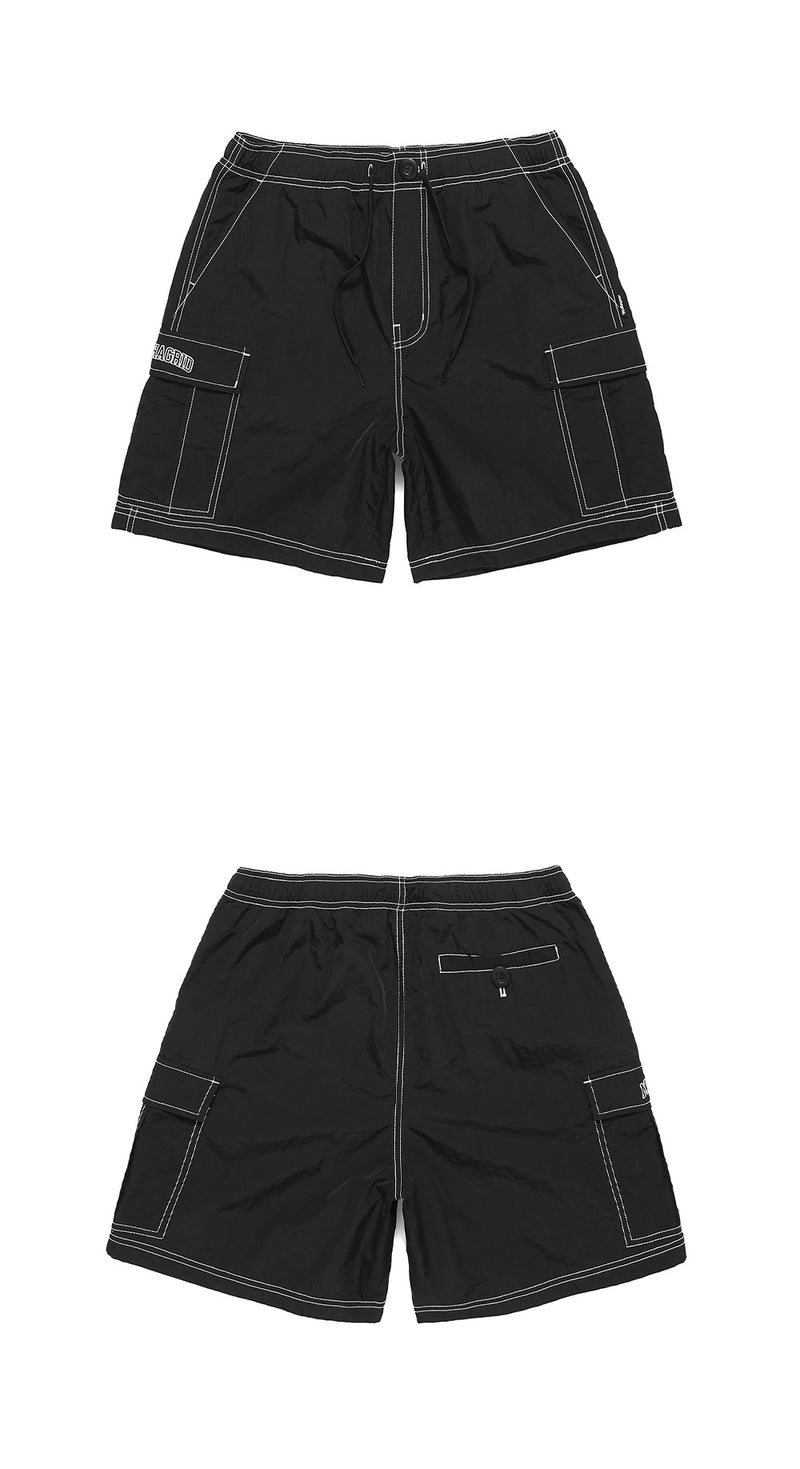 mahagrid (マハグリッド) NYLON CARGO SHORT [BLACK]