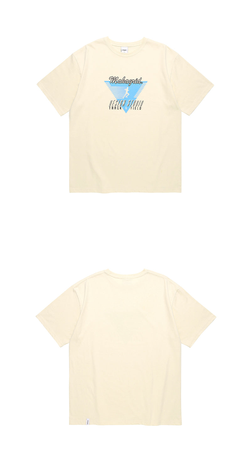 mahagrid (マハグリッド)  TRACK AND FIELD TEE [CREAM]