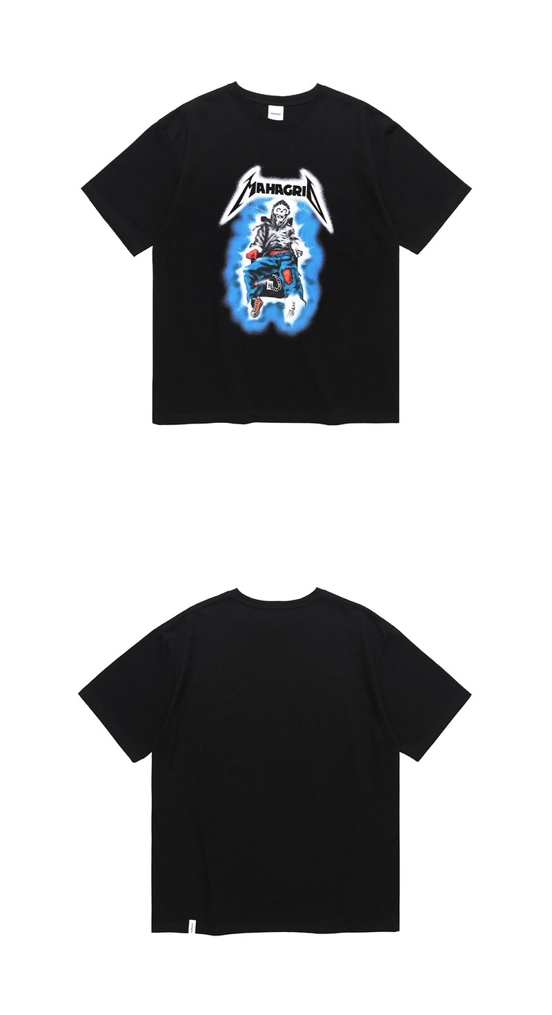 mahagrid (マハグリッド)  THRILLER MAN TEE [BLACK]