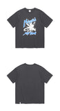 mahagrid (マハグリッド)  FLOWER PRINT TEE [CHARCOAL]