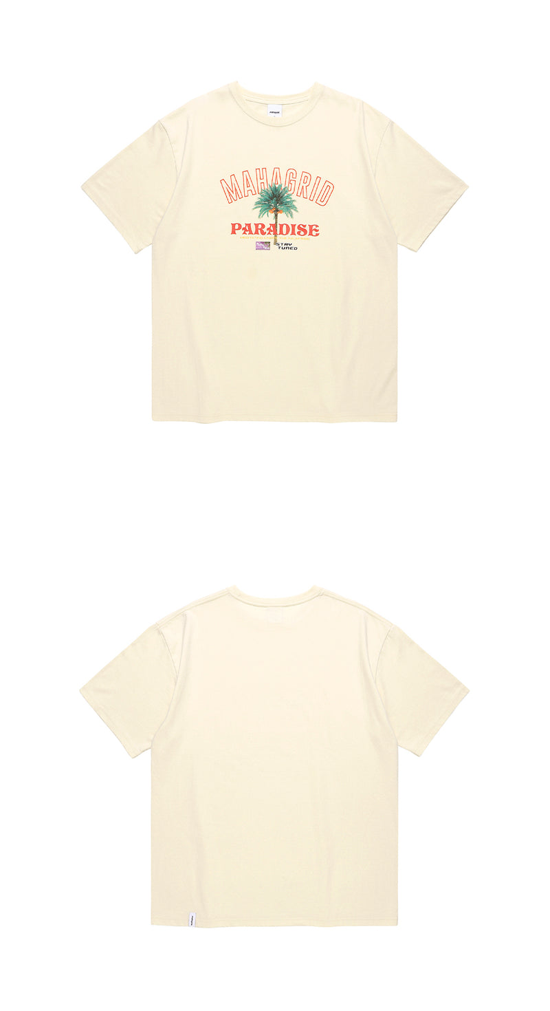 mahagrid (マハグリッド)  PARADISE TEE [CREAM]