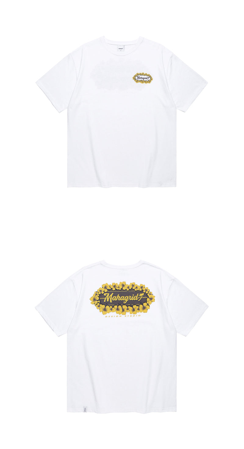 mahagrid (マハグリッド) HIBISCUS TEE [WHITE]
