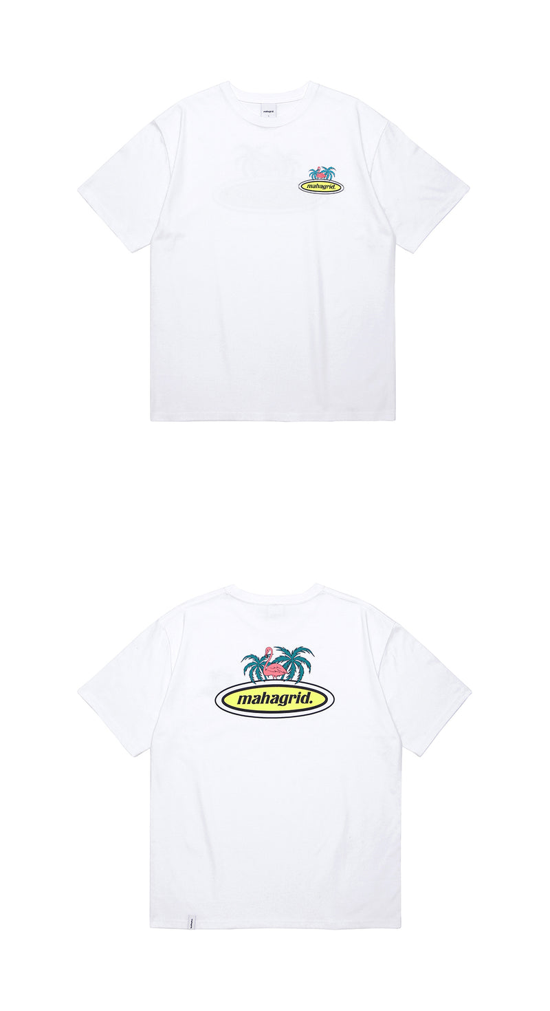 mahagrid (マハグリッド) FLAMINGO TEE [WHITE]