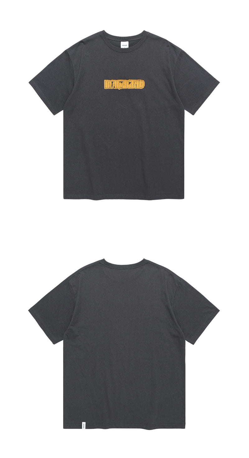 mahagrid (マハグリッド) RAW CUT EDGE TEE [CHARCOAL]