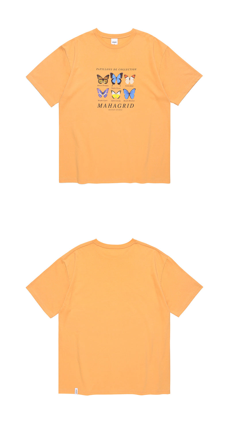 mahagrid (マハグリッド) BUTTERFLIES TEE [PEACH]