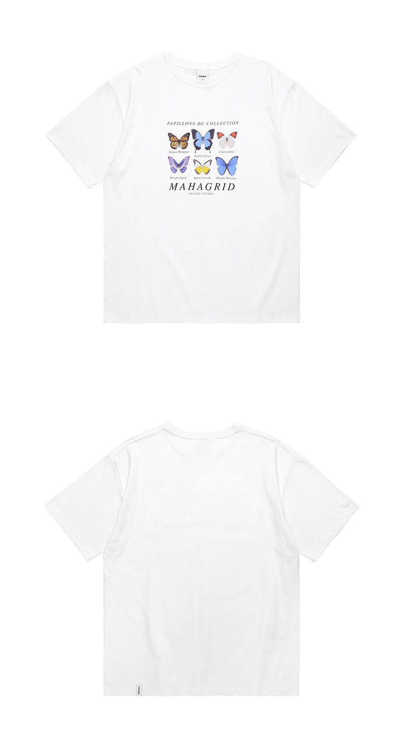 mahagrid (マハグリッド) BUTTERFLIES TEE [WHITE]