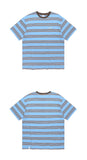 mahagrid (マハグリッド) ROPE LOGO STRIPED TEE [BLUE]