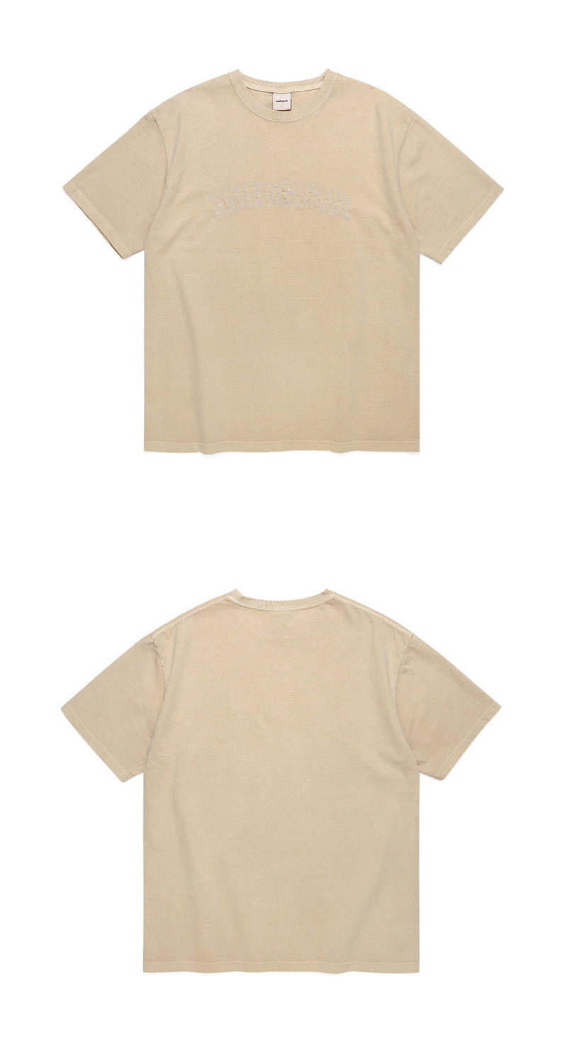 mahagrid (マハグリッド) ARC LOGO PIGMENT TEE [BEIGE]