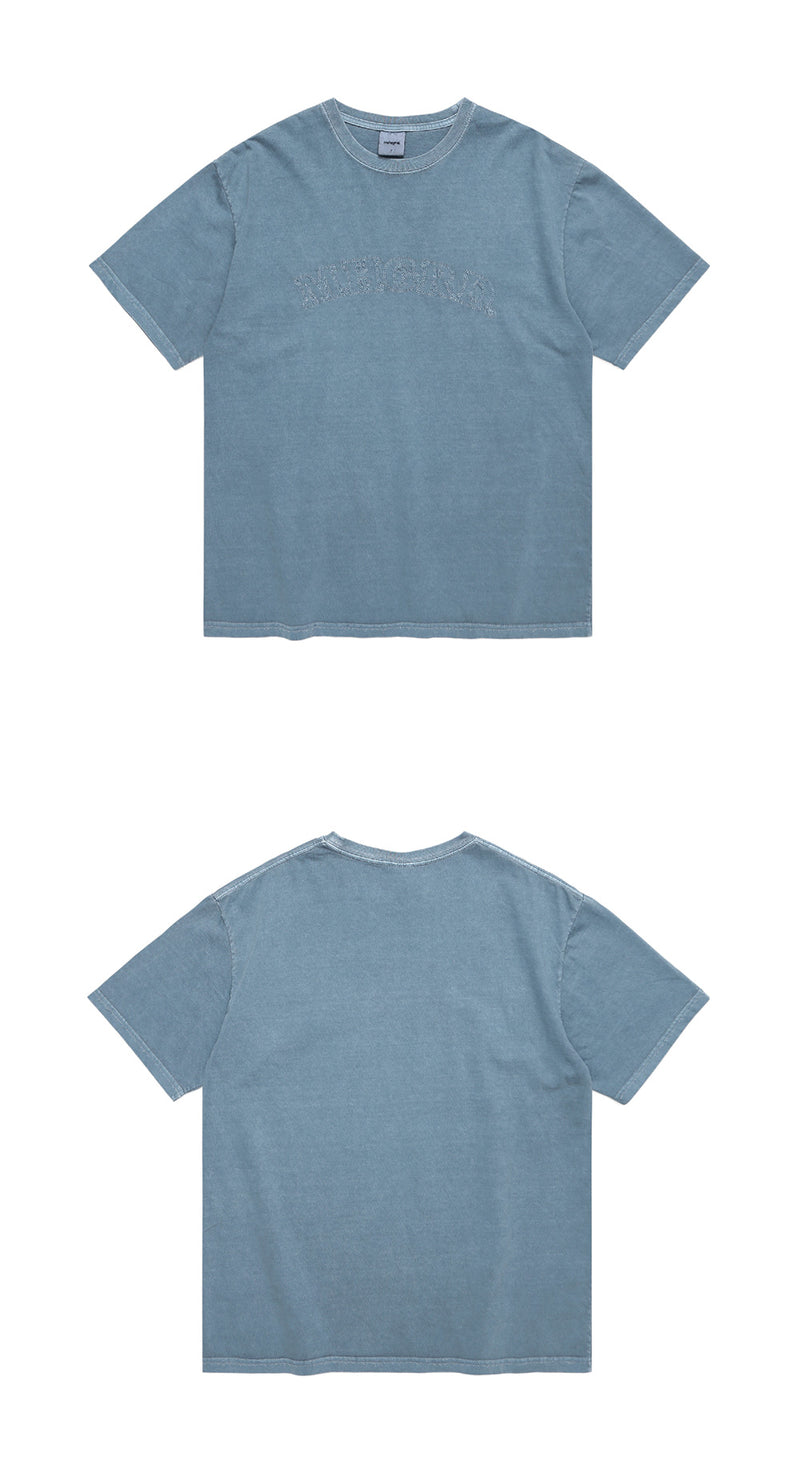 mahagrid (マハグリッド) ARC LOGO PIGMENT TEE [BLUE]