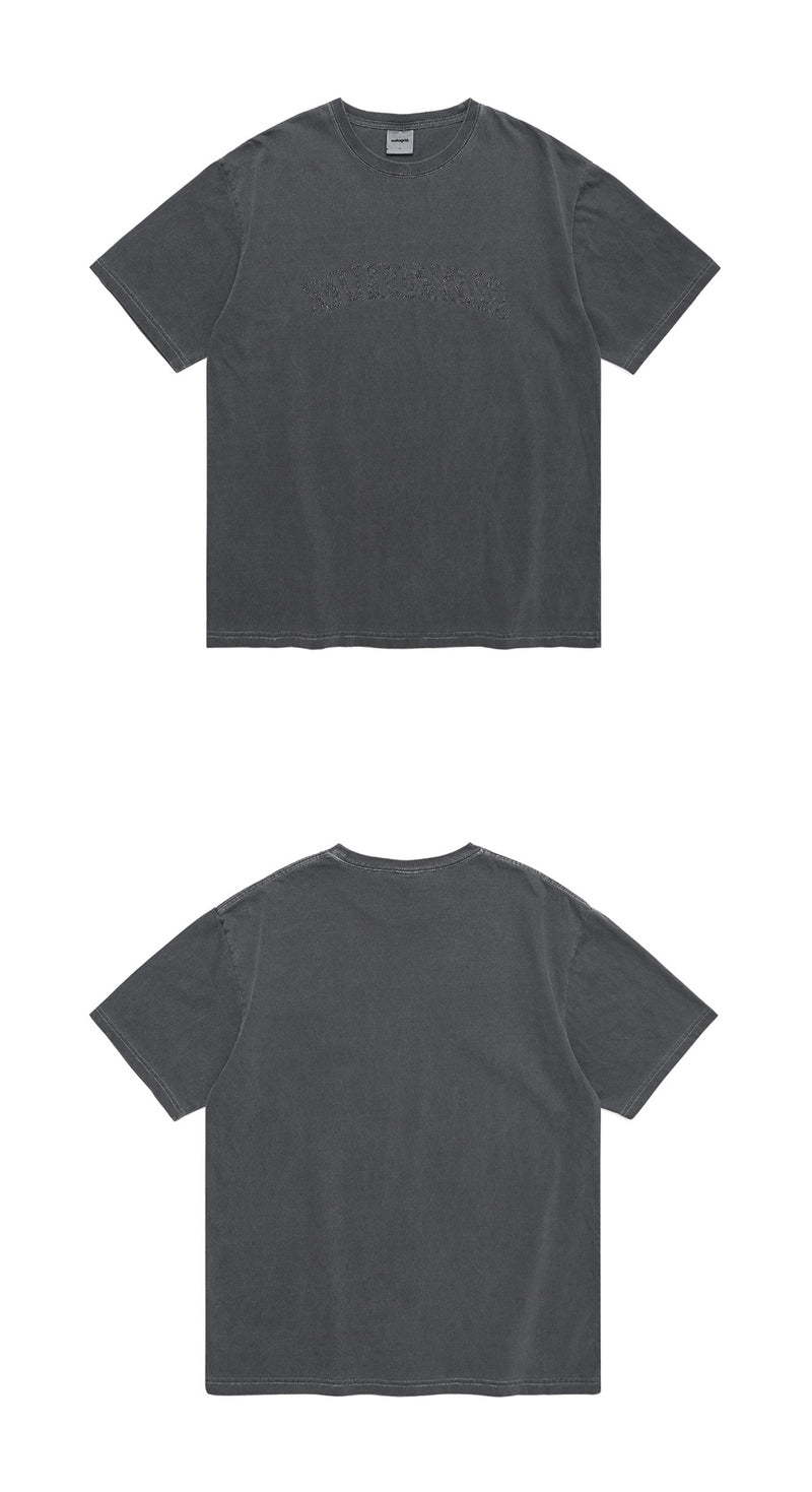 mahagrid (マハグリッド) ARC LOGO PIGMENT TEE [CHARCOAL]